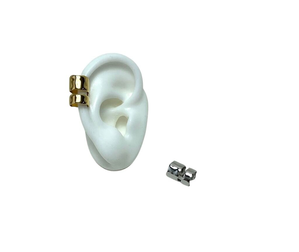 Ear cuffs ατσάλι ασημί και χρυσό