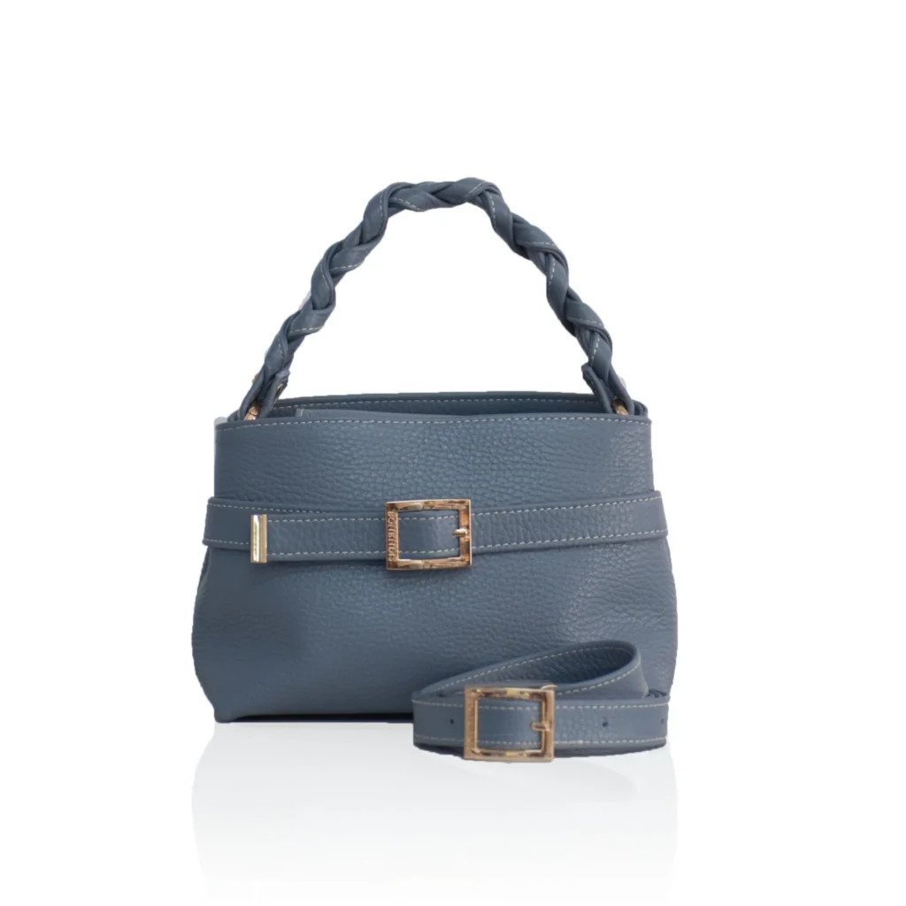 Emily 20 Δερμάτινη Τσάντα Χειρός - French Blue