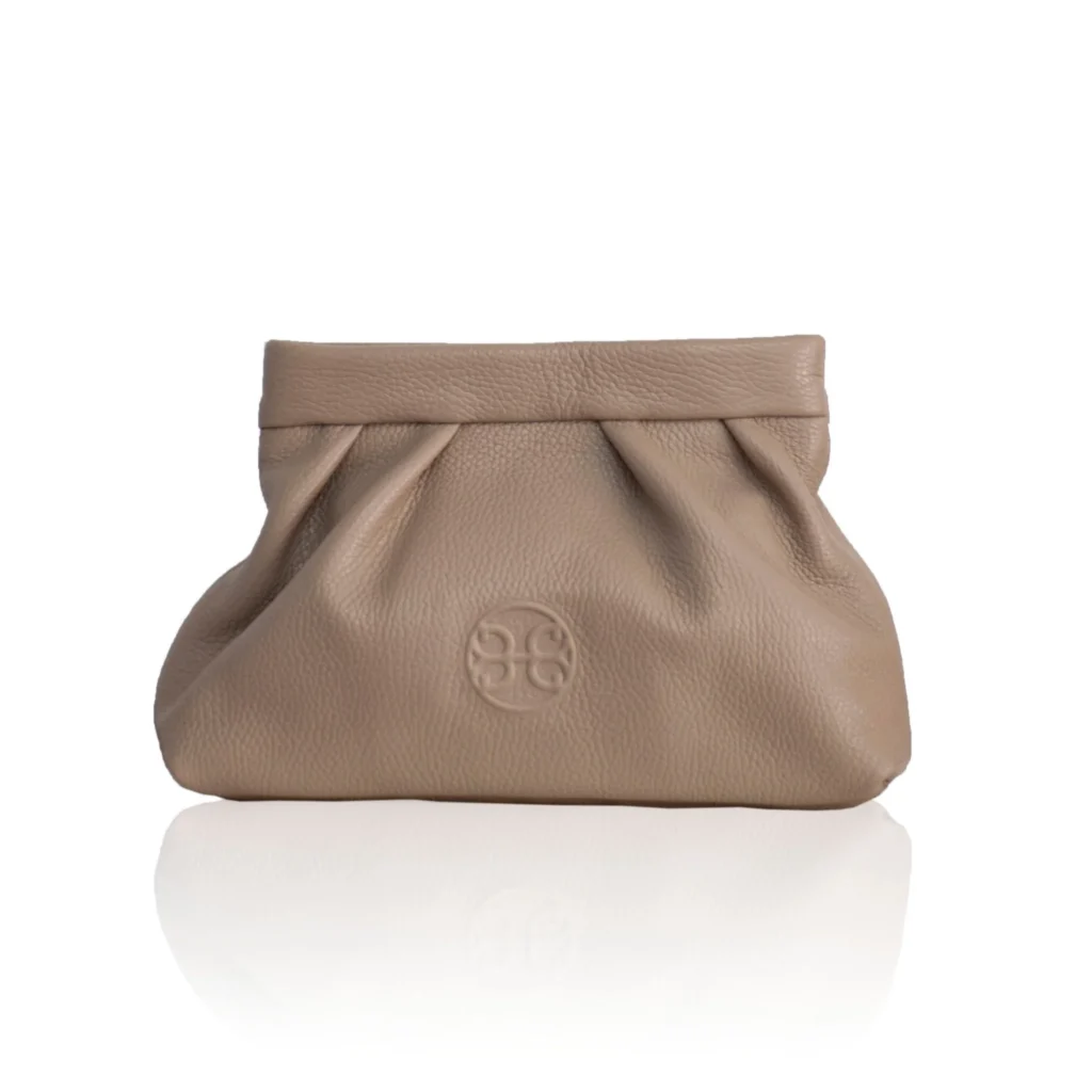 Kiss Δερμάτινο Pouch - Taupe